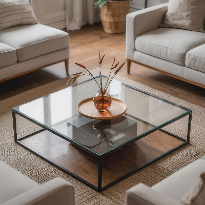 Rechteckige tischplatte transparent