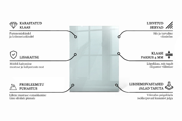 Rechteckige tischplatte transparent