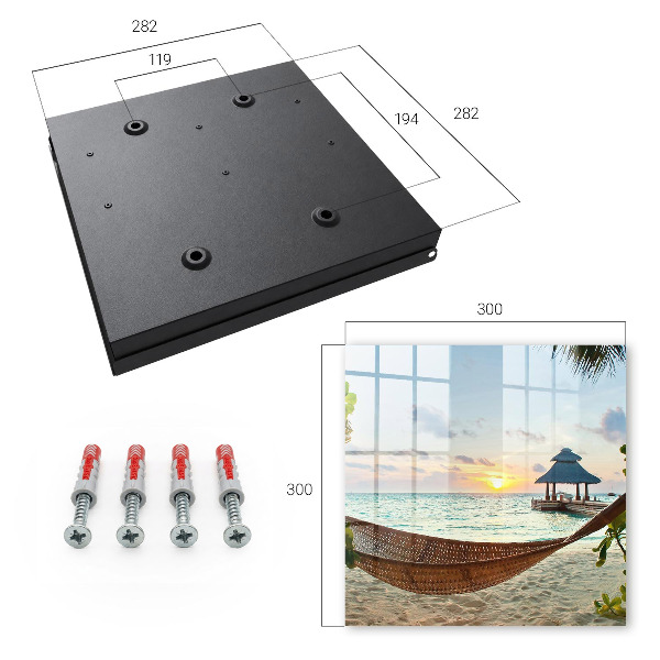Schlüsselbox zur Wandmontage mit Motiv Entspannung am Strand