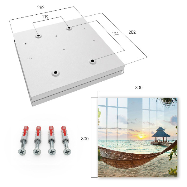 Schlüsselbox zur Wandmontage mit Motiv Entspannung am Strand