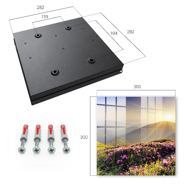 Schlüsselkasten mit Motiv Sonnenaufgang auf dem Gipfel