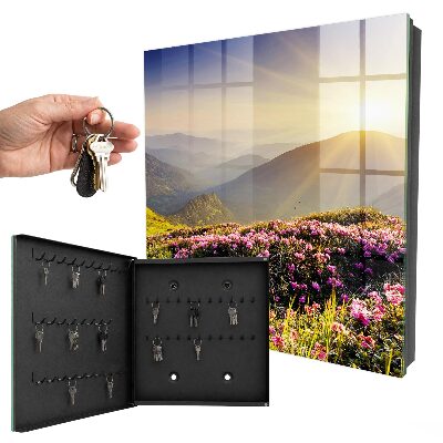 Schlüsselkasten mit Motiv Sonnenaufgang auf dem Gipfel