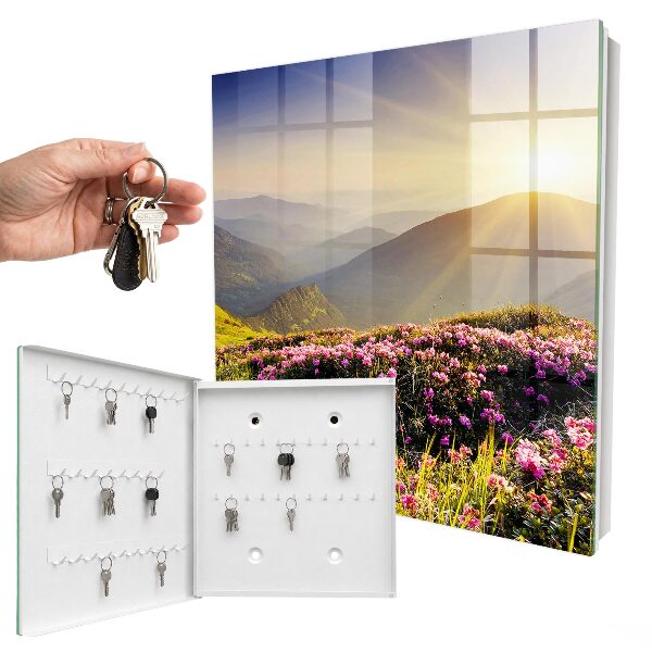 Schlüsselkasten mit Motiv Sonnenaufgang auf dem Gipfel