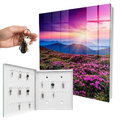 Schlüsselbox zur Wandmontage Motiv Morgen in den Bergen