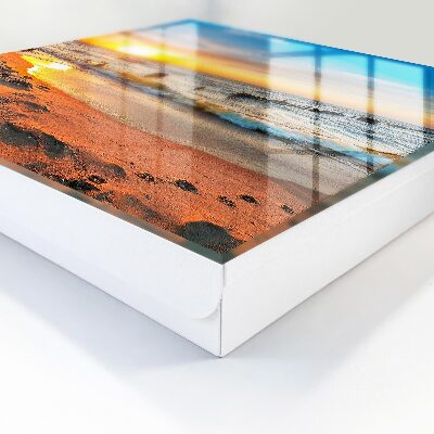Schlüsselkasten mit Sonnenuntergang-Motiv