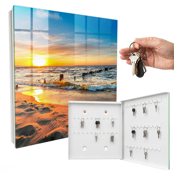 Schlüsselkasten mit Sonnenuntergang-Motiv