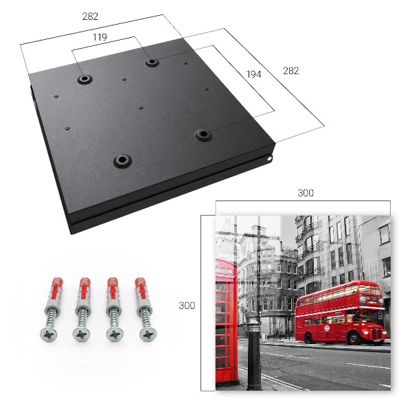 Schlüsselbox im Design Londons Kontrast