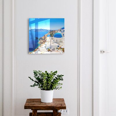 Schlüsselbox zur Wandmontage Motiv Griechische Insel