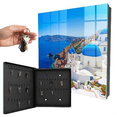 Schlüsselbox zur Wandmontage Motiv Griechische Insel