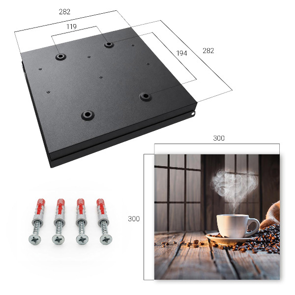 Schlüsselbox für die Wand Kaffeeherz