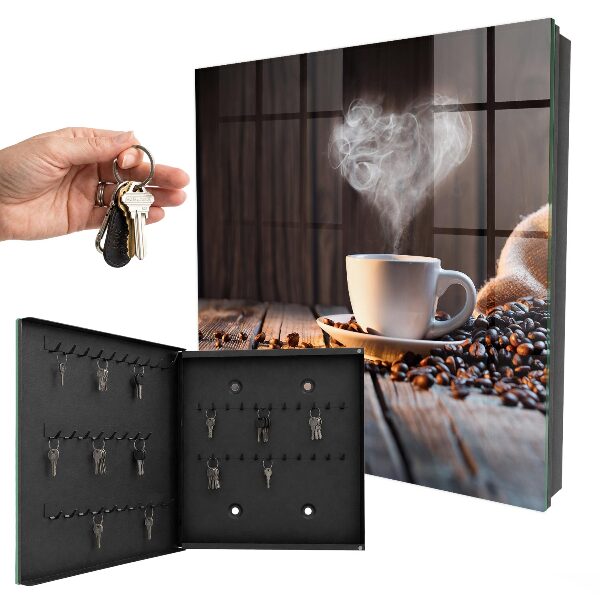 Schlüsselbox für die Wand Kaffeeherz