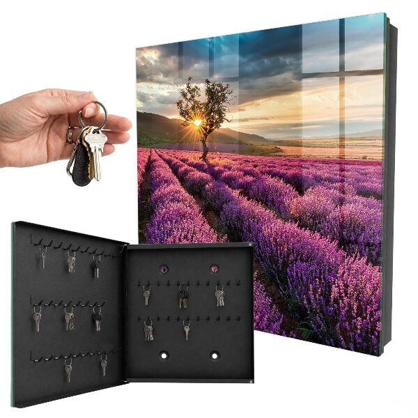 Schlüsselkasten im Design Lavendel-Sonnenuntergang