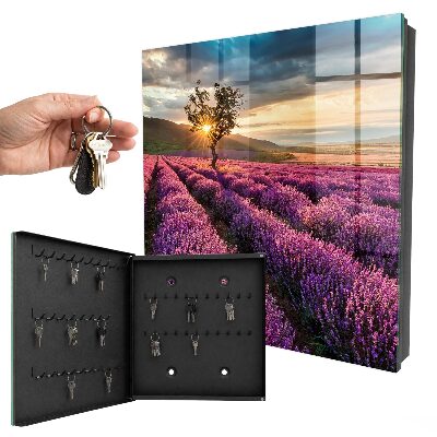 Schlüsselkasten im Design Lavendel-Sonnenuntergang