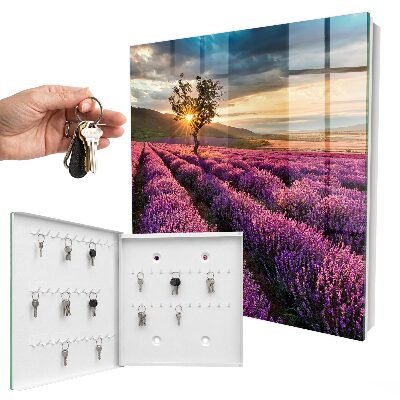 Schlüsselkasten im Design Lavendel-Sonnenuntergang