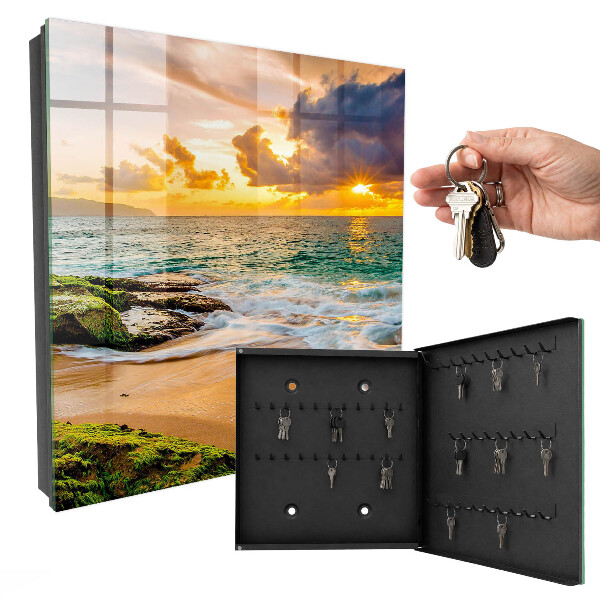 Schlüsselbox mit Sonnenuntergang-Motiv