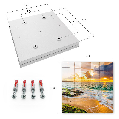 Schlüsselbox mit Sonnenuntergang-Motiv