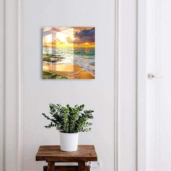Schlüsselbox mit Sonnenuntergang-Motiv