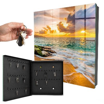 Schlüsselbox mit Sonnenuntergang-Motiv