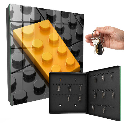 Schlüsselbox für die Wand in Gelb