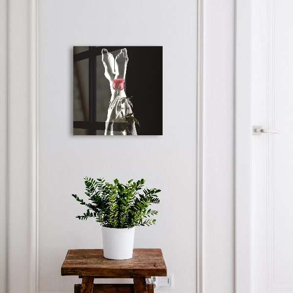 Schlüsselbox für die Wand mit Rosenmotiv in elegantem Design