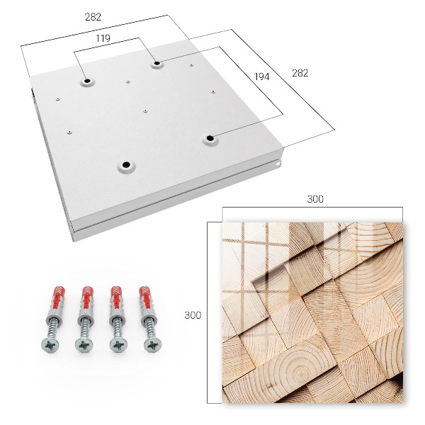 Schlüsselkasten mit Holzstruktur
