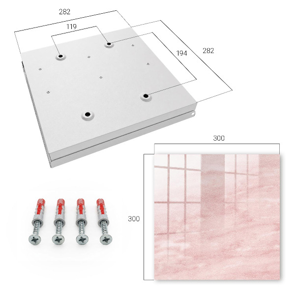 Schlüsselbox für die Wand in Rosa