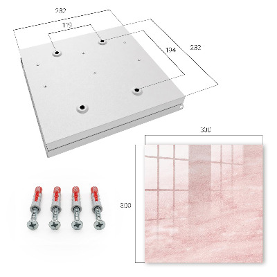 Schlüsselbox für die Wand in Rosa