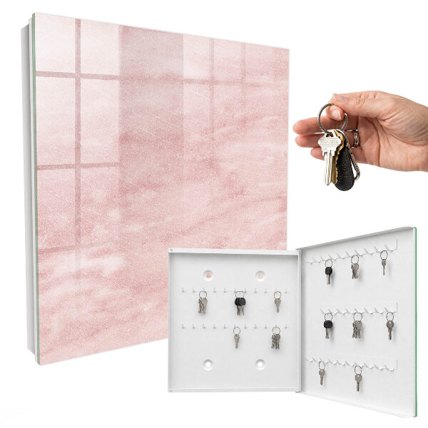 Schlüsselbox für die Wand in Rosa
