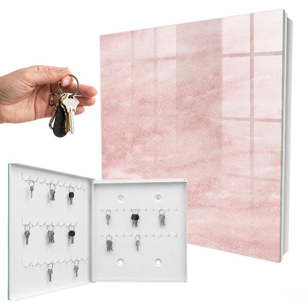 Schlüsselbox für die Wand in Rosa