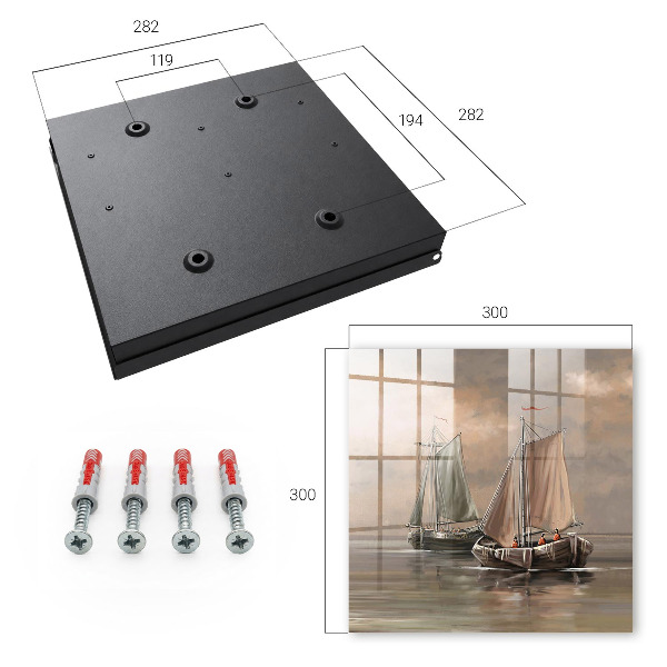 Schlüsselbox zur Wandmontage mit Motiv Segelboote