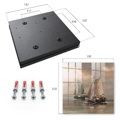 Schlüsselbox zur Wandmontage mit Motiv Segelboote