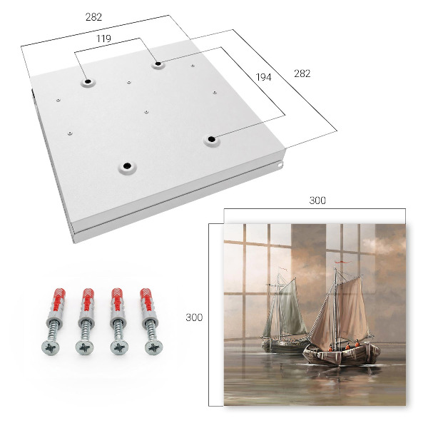 Schlüsselbox zur Wandmontage mit Motiv Segelboote
