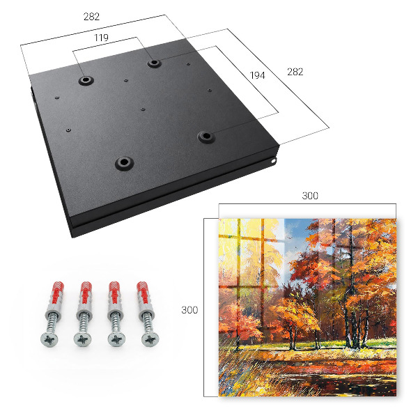 Schlüsselkasten mit Herbstlandschaft-Motiv