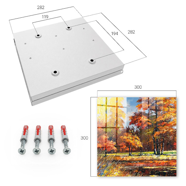Schlüsselkasten mit Herbstlandschaft-Motiv