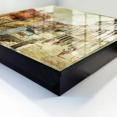 Schlüsselbox mit Motiv Farbenfrohe Stadt
