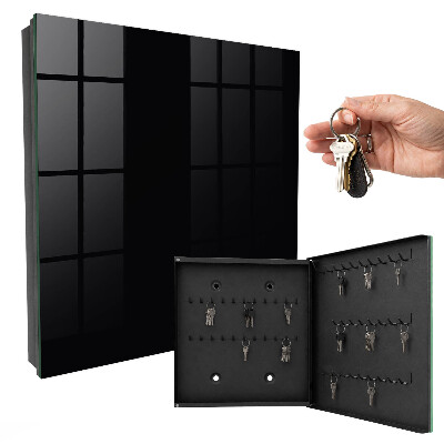 Wand-Schlüsselbox in Schwarz