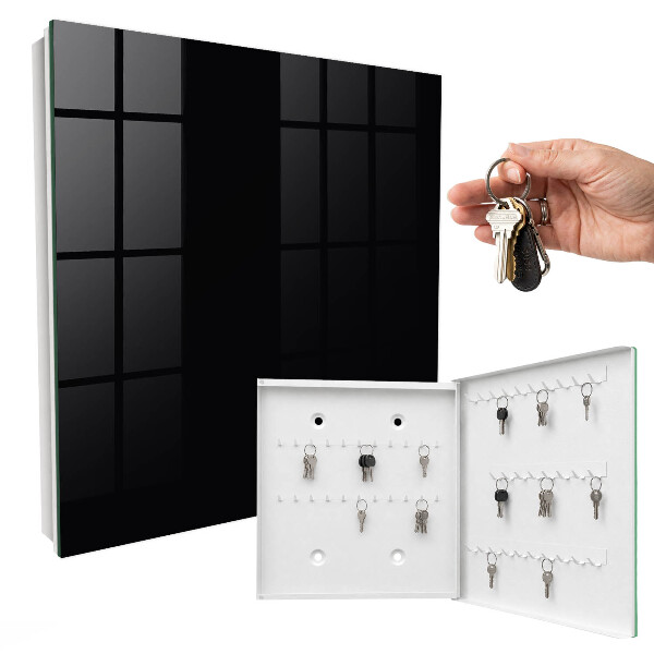 Wand-Schlüsselbox in Schwarz