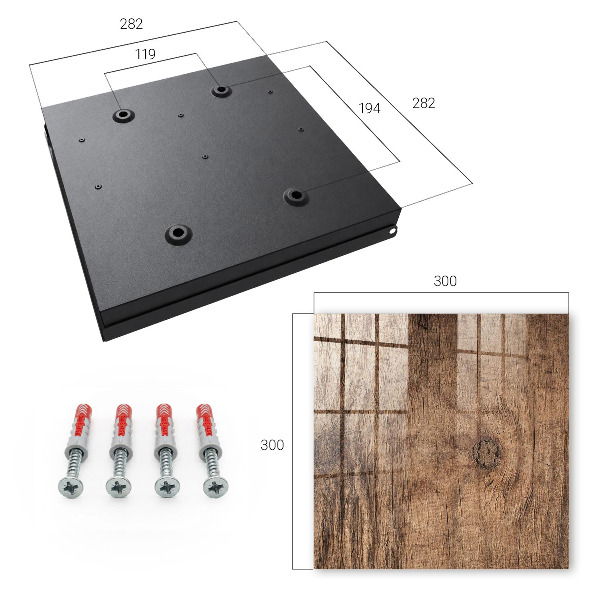 Schlüsselkasten mit Holzstruktur