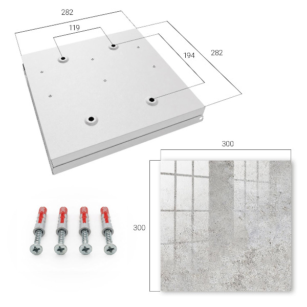 Schlüsselbox für die Wand in Grau