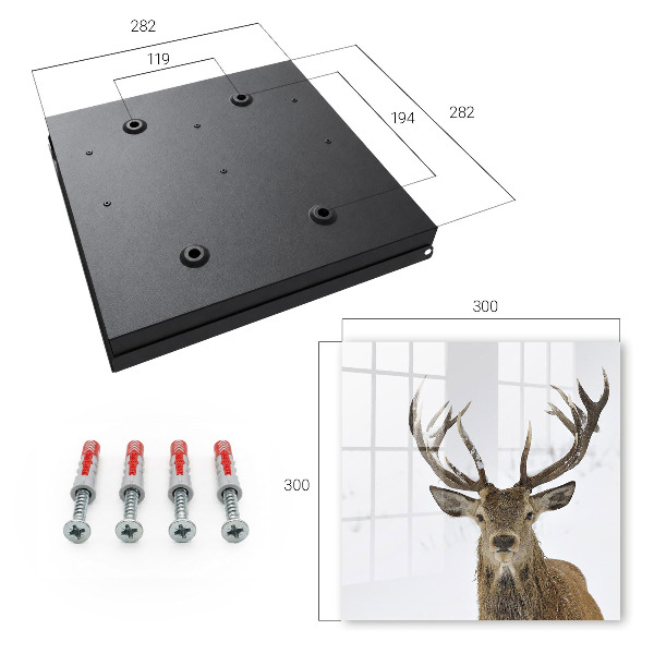 Schlüsselbox mit Winterhirsch Motiv