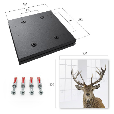 Schlüsselbox mit Winterhirsch Motiv