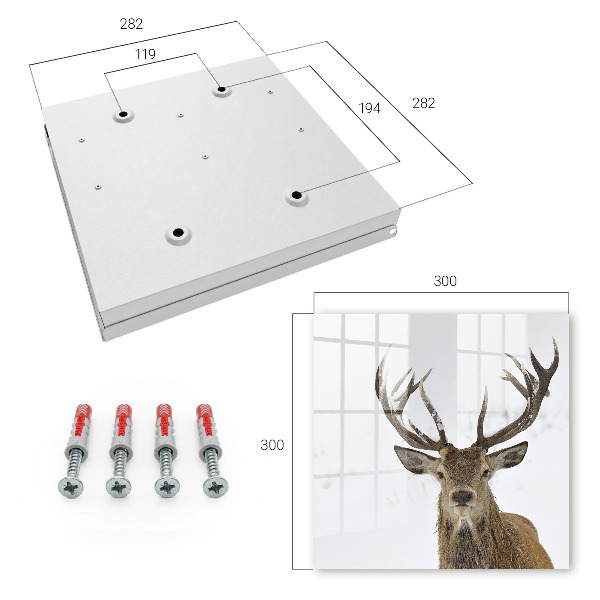 Schlüsselbox mit Winterhirsch Motiv