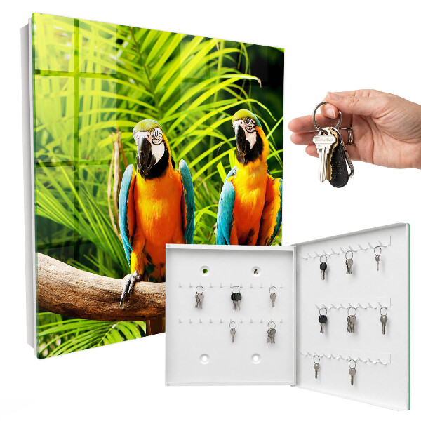 Schlüsselkasten mit Motiv Tropische Vögel