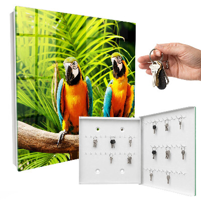 Schlüsselkasten mit Motiv Tropische Vögel