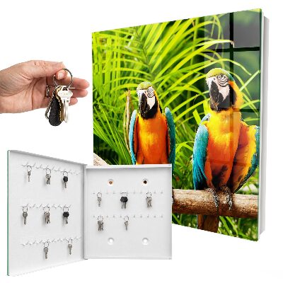 Schlüsselkasten mit Motiv Tropische Vögel