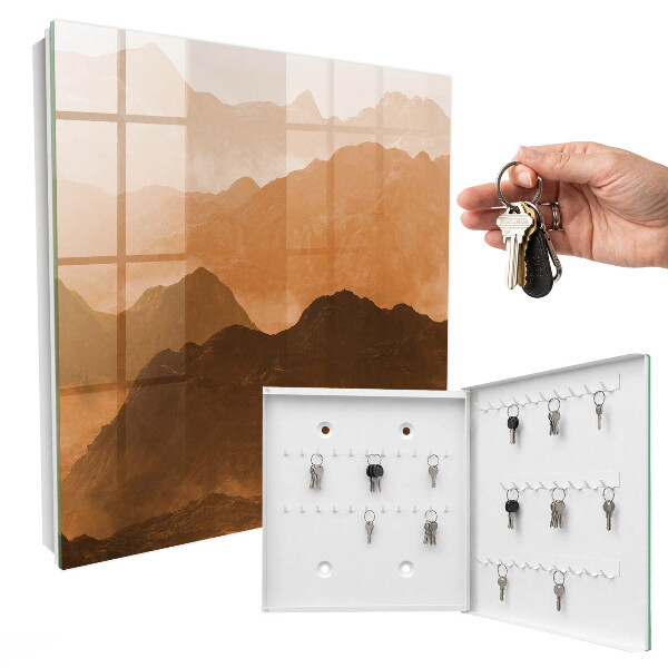 Schlüsselkasten mit Bergpanorama-Motiv