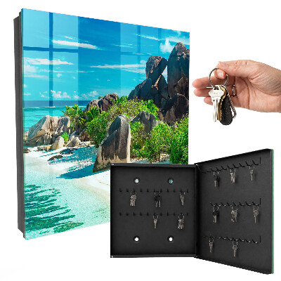 Schlüsselbox mit Motiv tropischer Strand