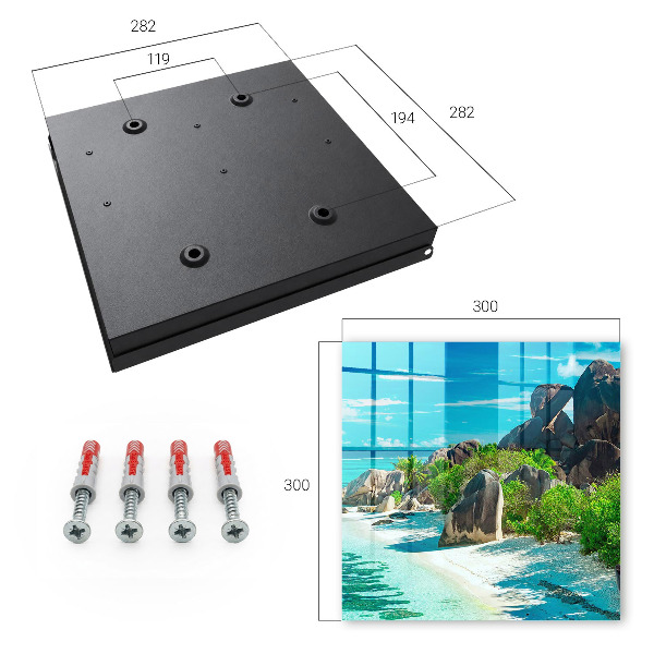 Schlüsselbox mit Motiv tropischer Strand