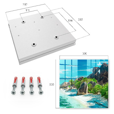 Schlüsselbox mit Motiv tropischer Strand