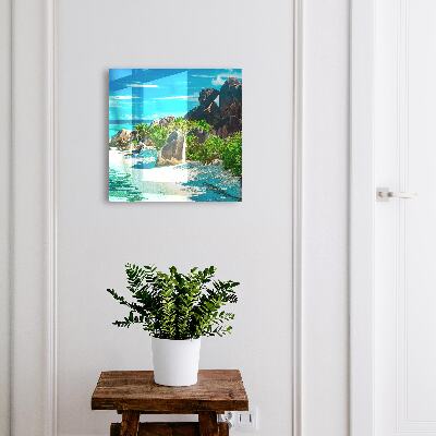 Schlüsselbox mit Motiv tropischer Strand